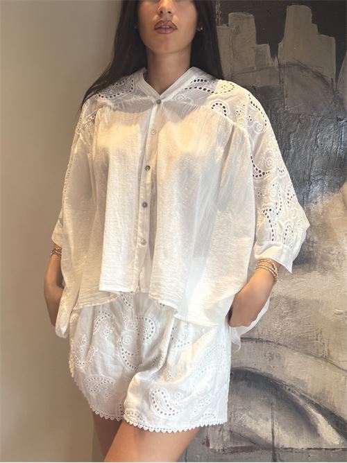 Short in pizzo san gallo DIECI MINUTI | FB666P93R21Q2